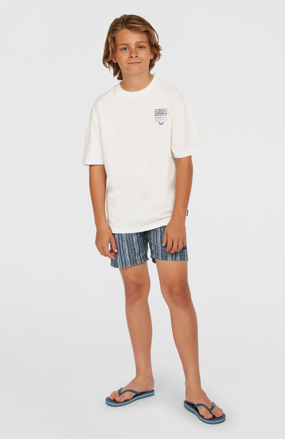 Cali 14'' Swim Shorts Kids Blue Pressed Lines
