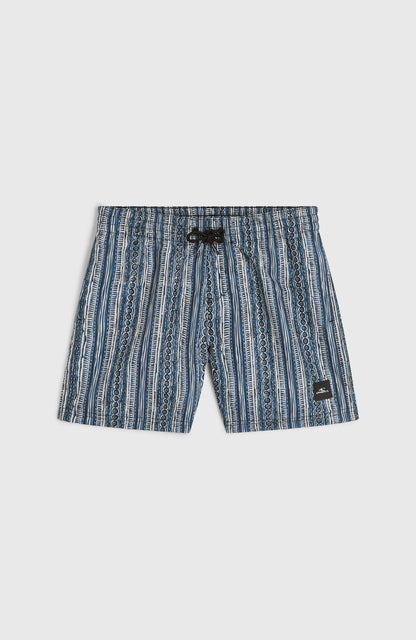 Cali 14'' Swim Shorts Kids Blue Pressed Lines