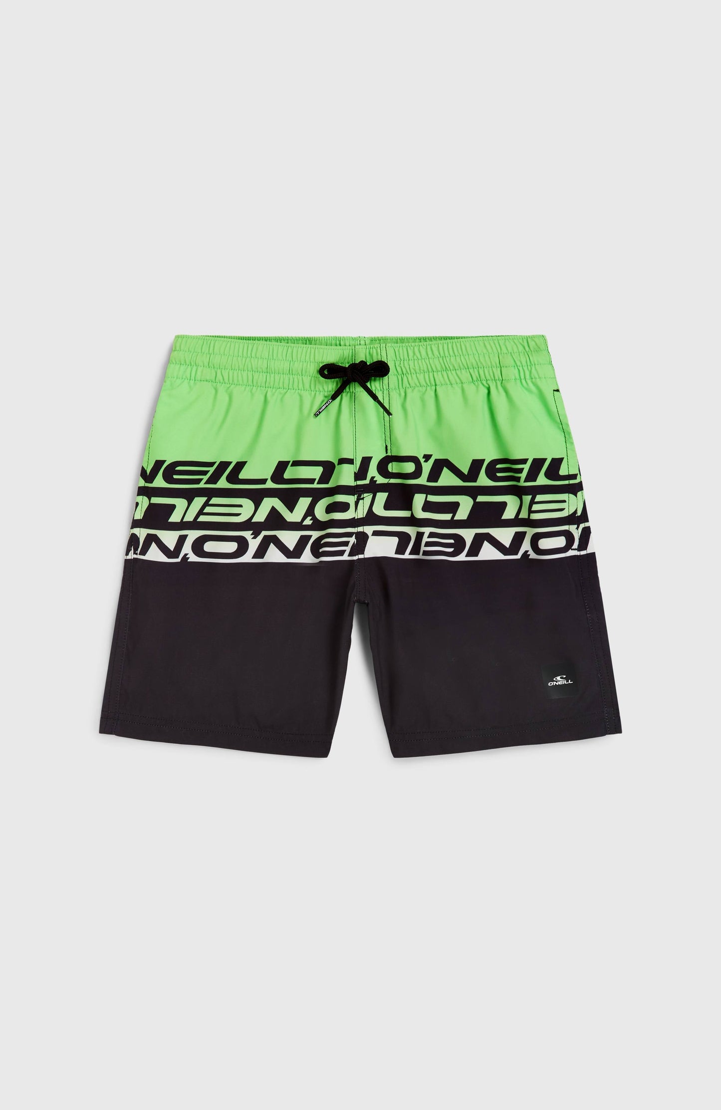 Cali Stripe 14'' Swim Shorts Kids Green Upside Down