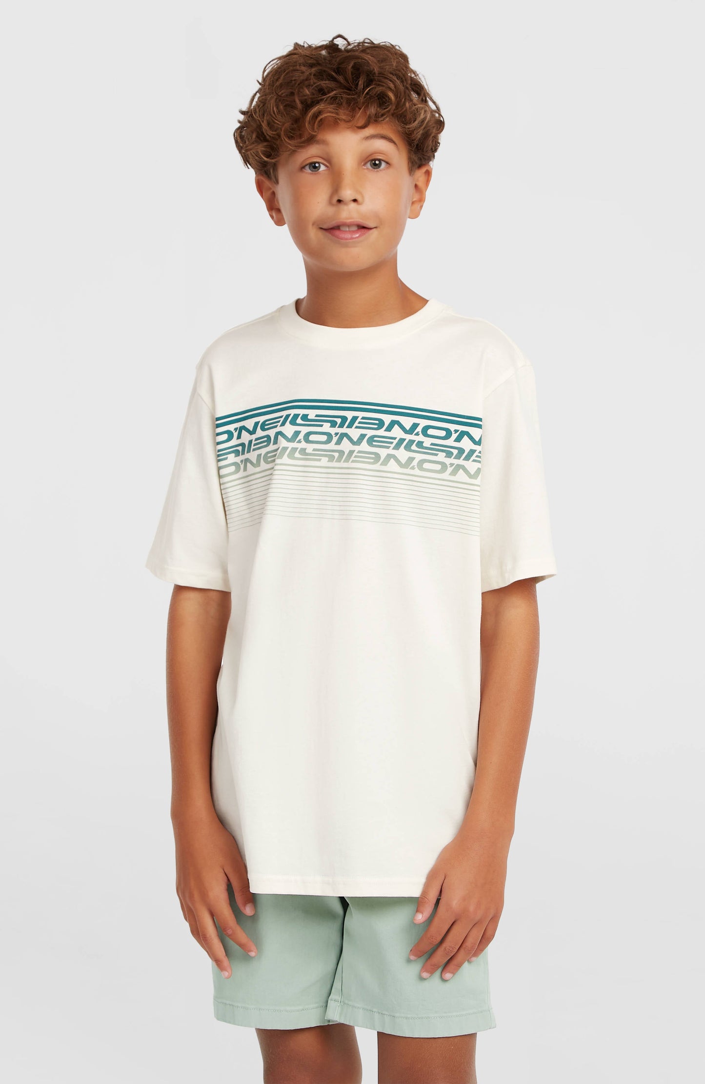 O'Neill Logo Stripe T-Shirt Kids Snow White