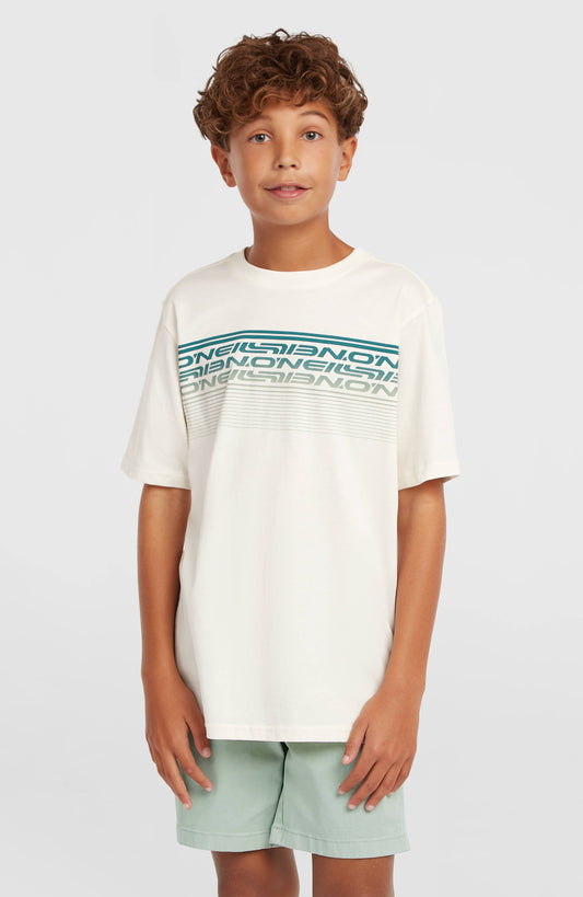 O'Neill Logo Stripe T-Shirt Kids Snow White