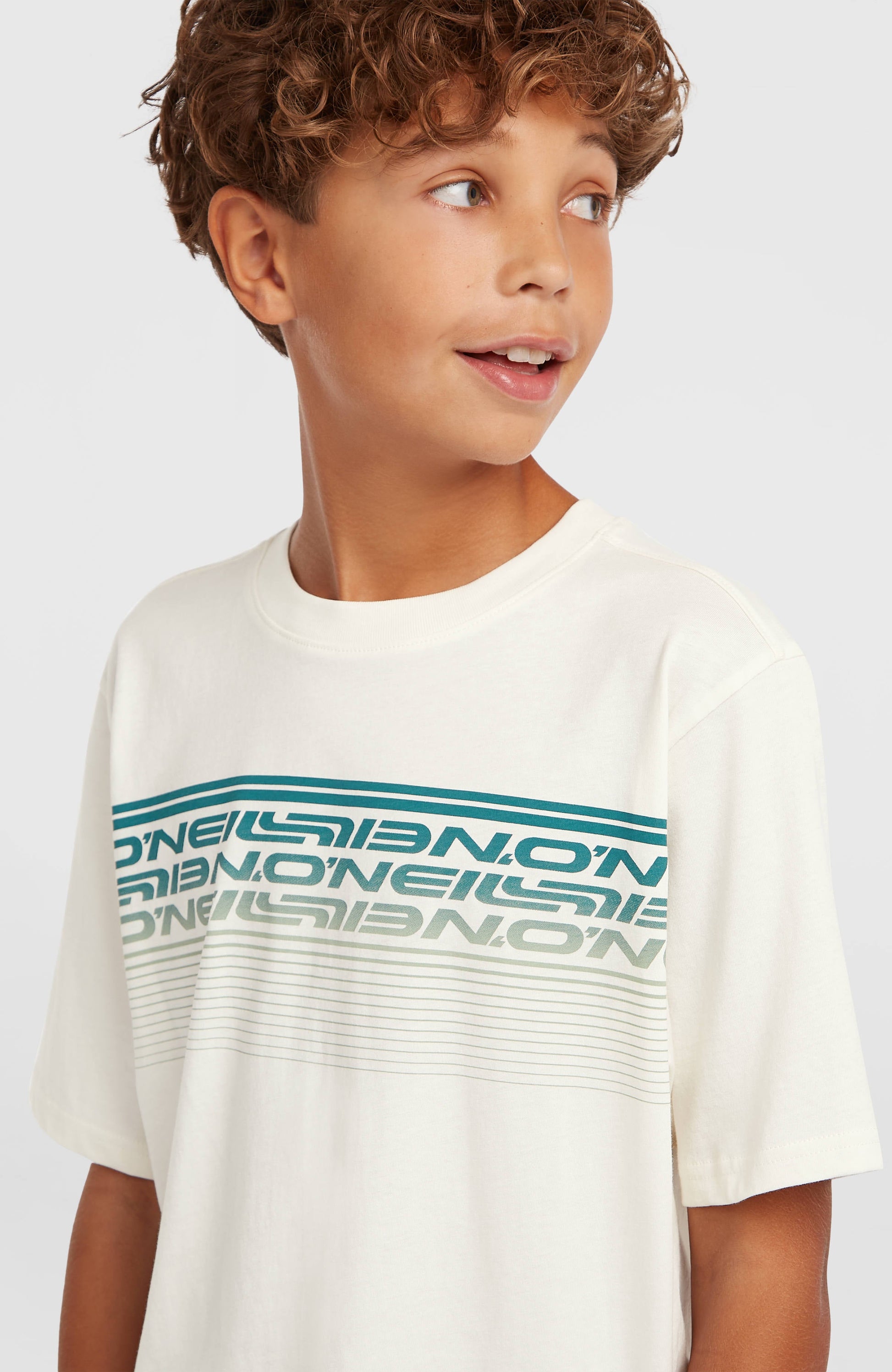 O'Neill Logo Stripe T-Shirt Kids Snow White
