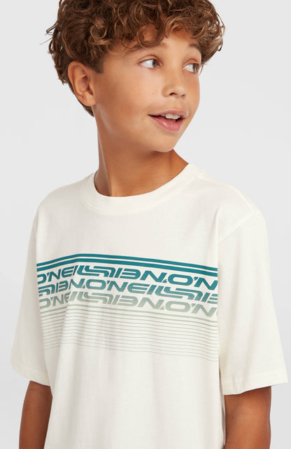 O'Neill Logo Stripe T-Shirt Kids Snow White