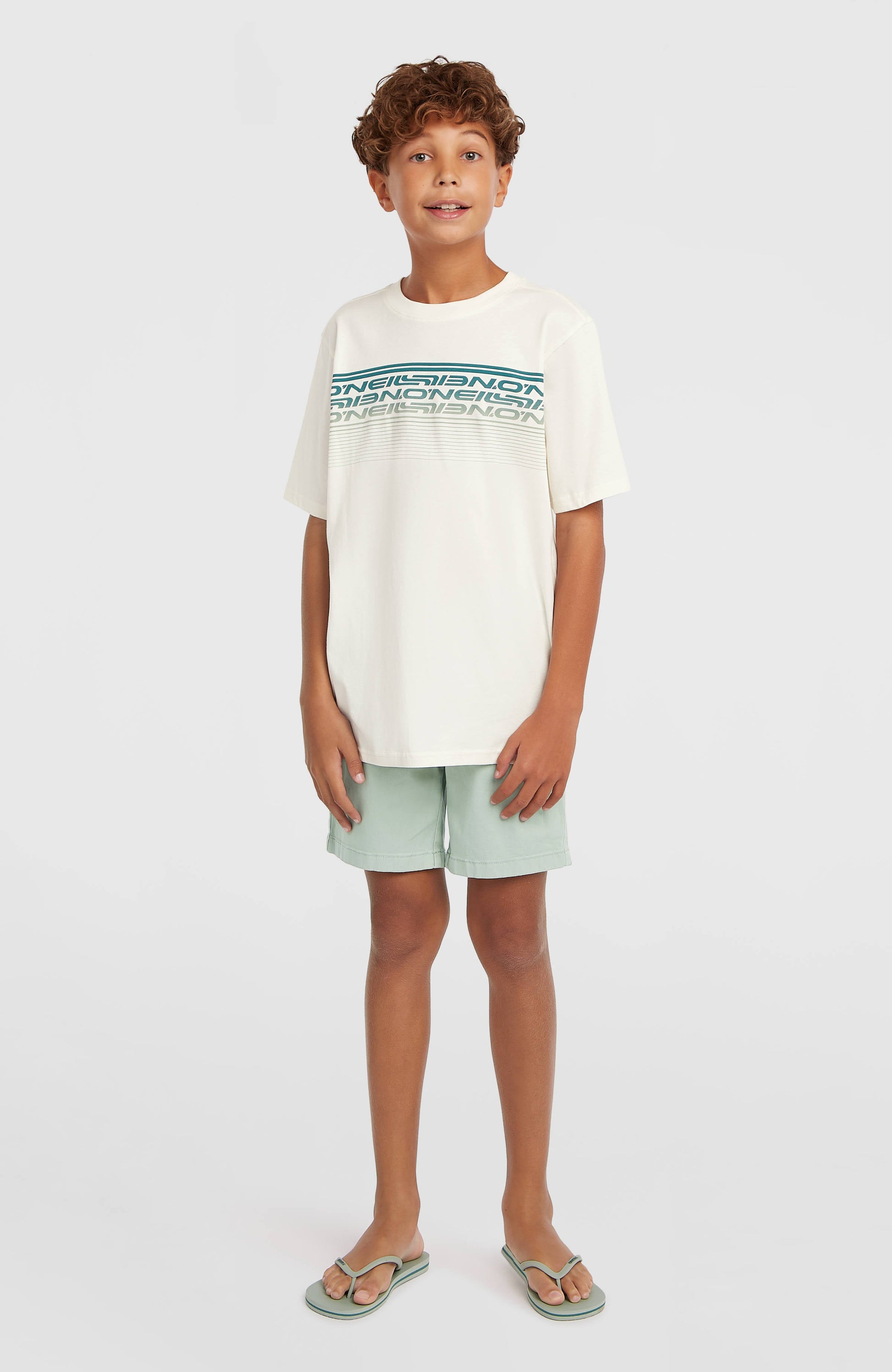 O'Neill Logo Stripe T-Shirt Kids Snow White