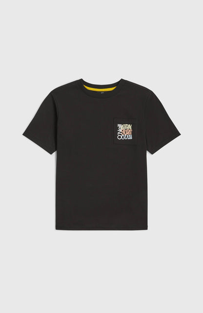 Chest Pocket T-Shirt Kids Black Out