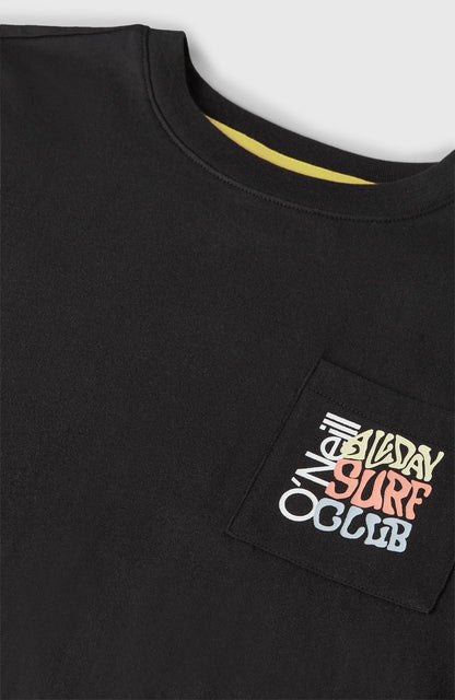 Chest Pocket T-Shirt Kids Black Out