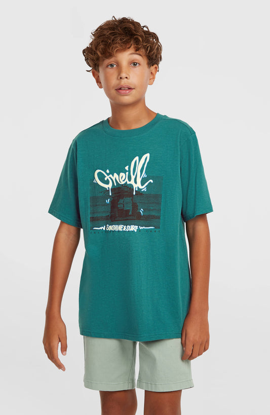 Slub Graphic T-Shirt Kids Botanical Heat