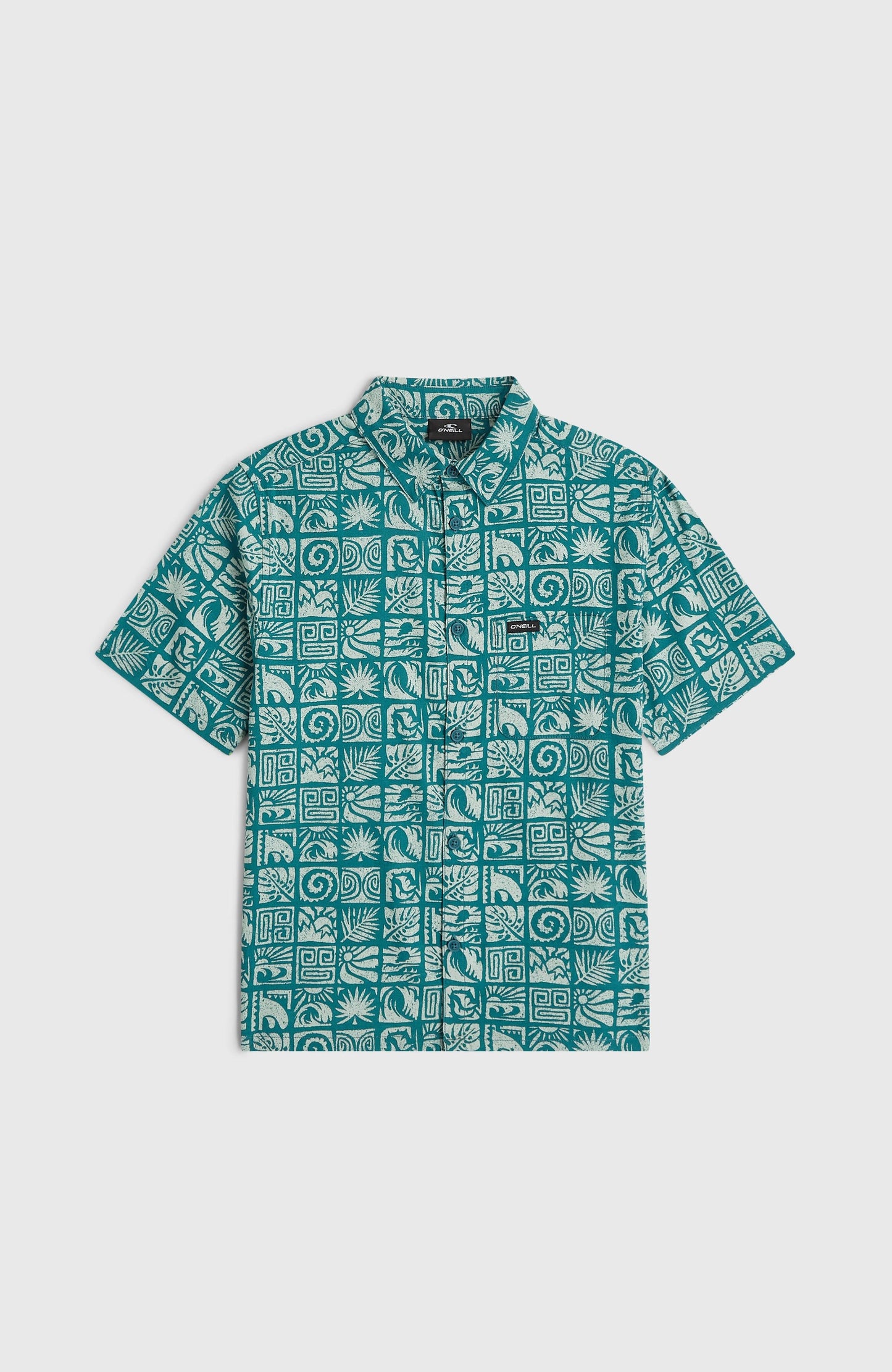 Print Shirt Kids Blue Bricks