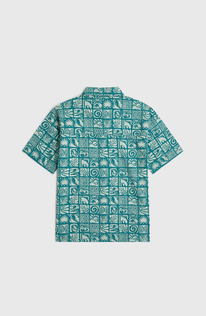 Print Shirt Kids Blue Bricks