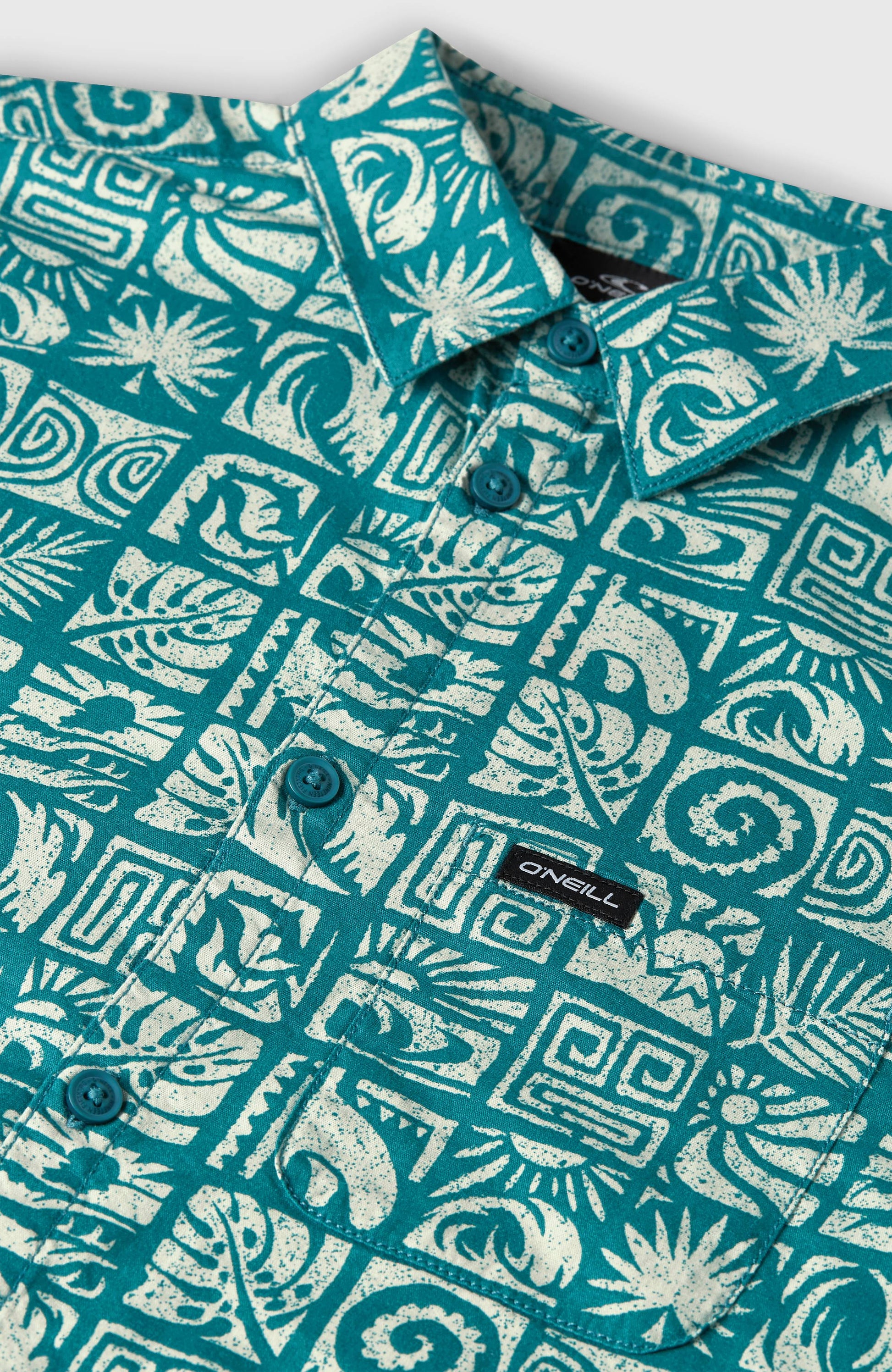 Print Shirt Kids Blue Bricks