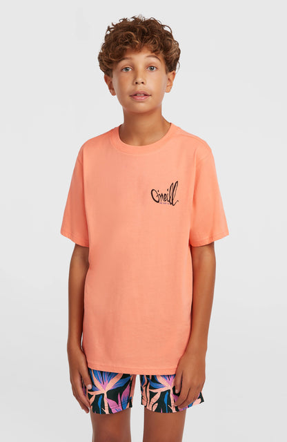 O'Neill Chest Print T-Shirt Kids Funky Peach