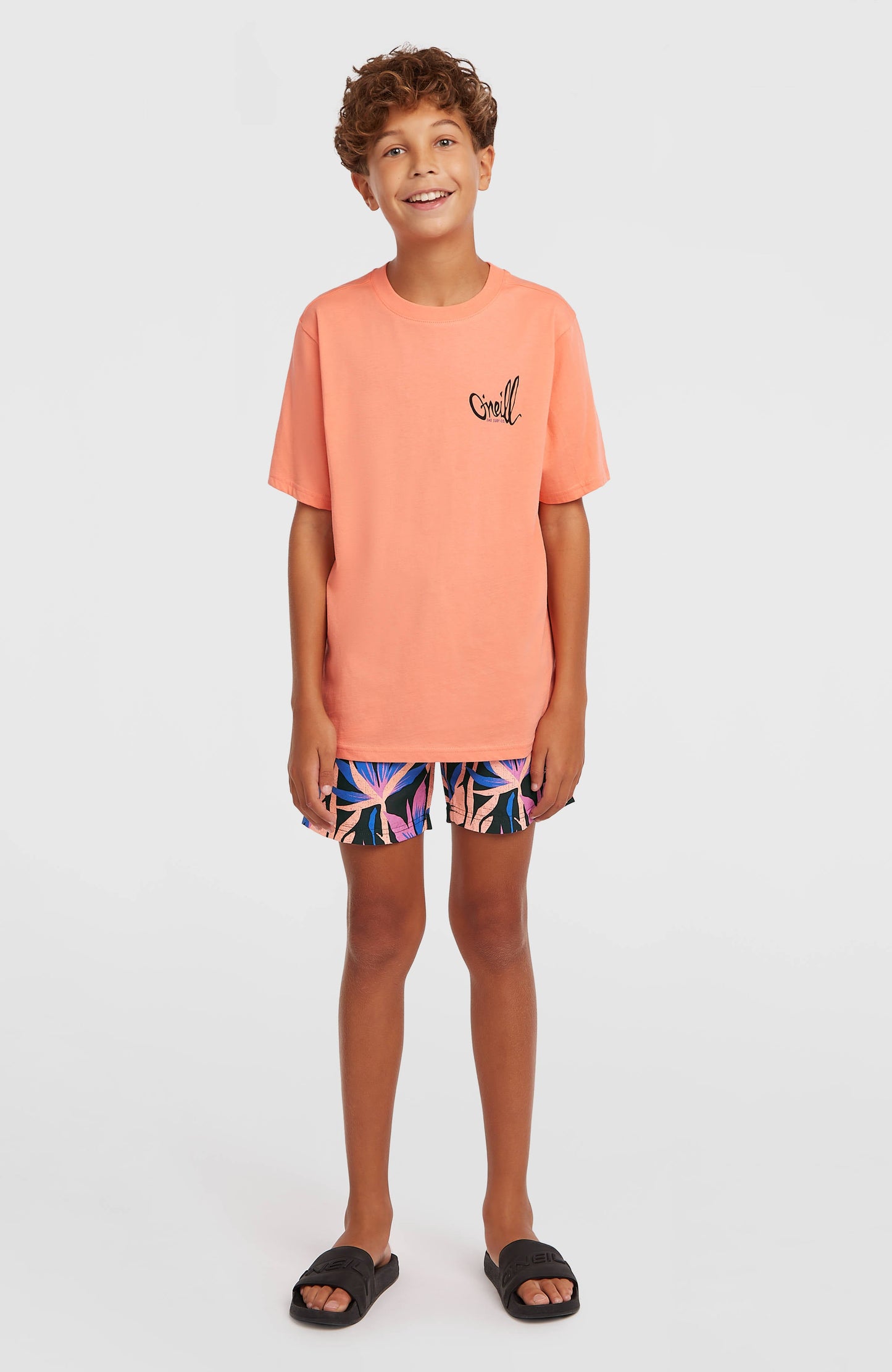 O'Neill Chest Print T-Shirt Kids Funky Peach