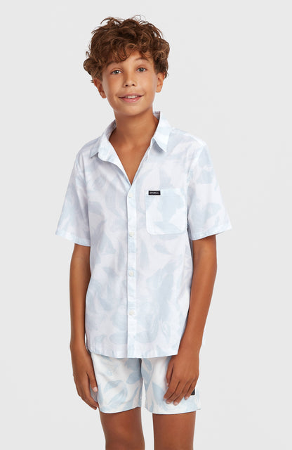 Print Shirt Kids White Spray Flower