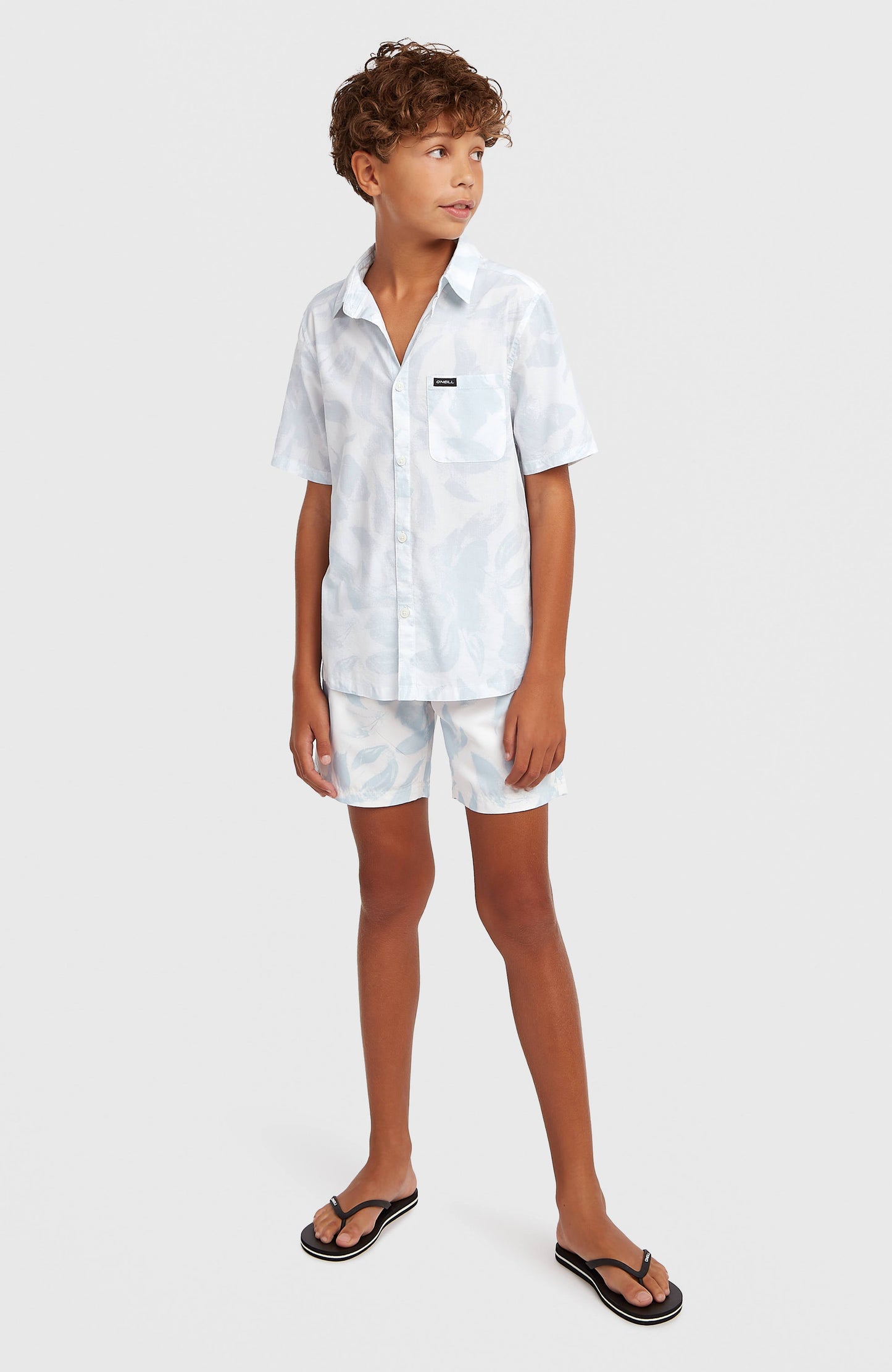 Print Shirt Kids White Spray Flower