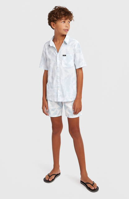Print Shirt Kids White Spray Flower