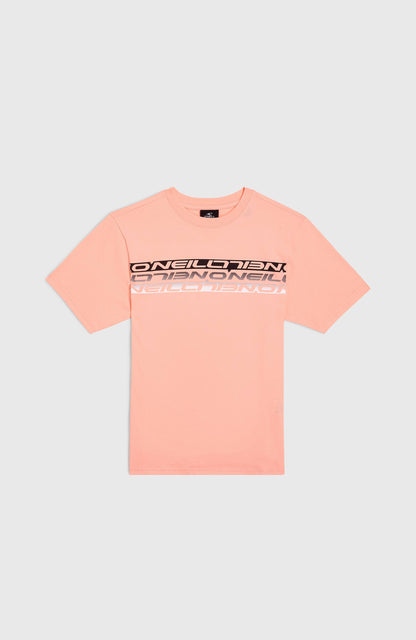 Stripe T-Shirt Kids Coral Pop