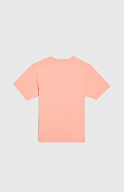 Stripe T-Shirt Kids Coral Pop