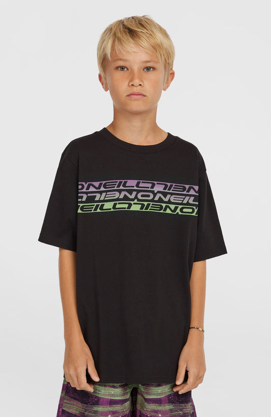 Stripe T-Shirt Kids Black Out