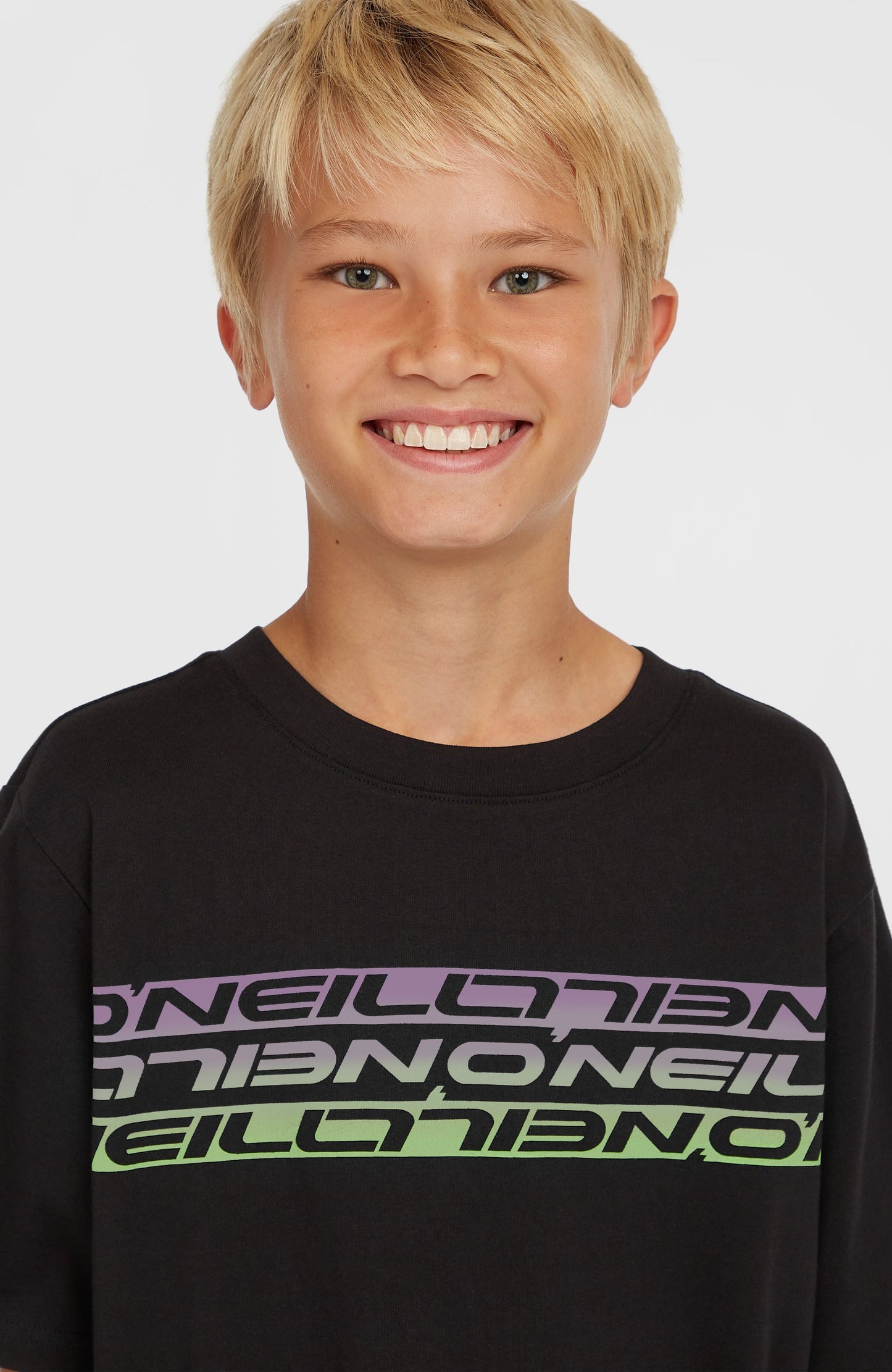 Stripe T-Shirt Kids Black Out