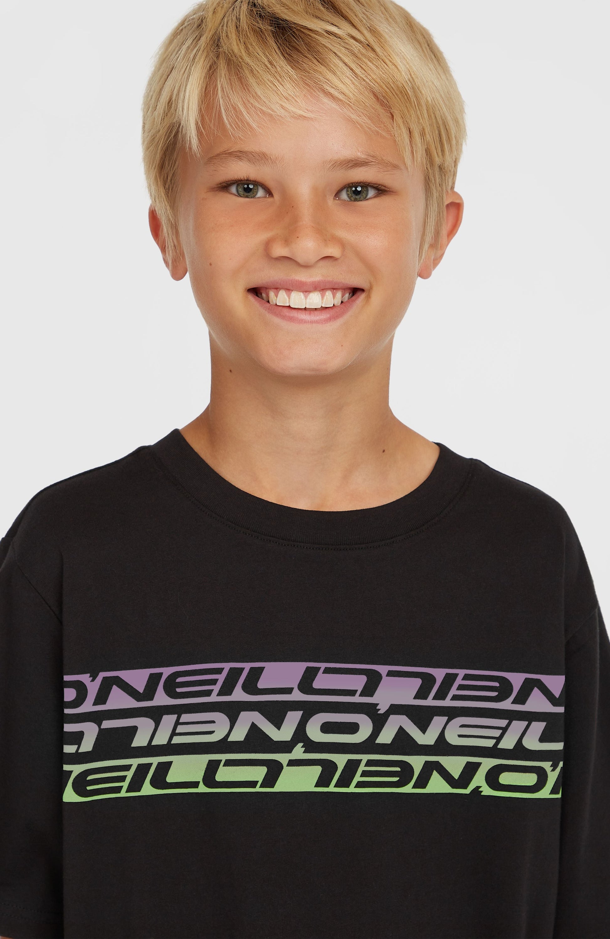 Stripe T-Shirt Kids Black Out