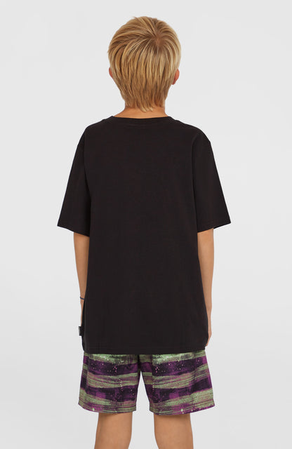 Stripe T-Shirt Kids Black Out