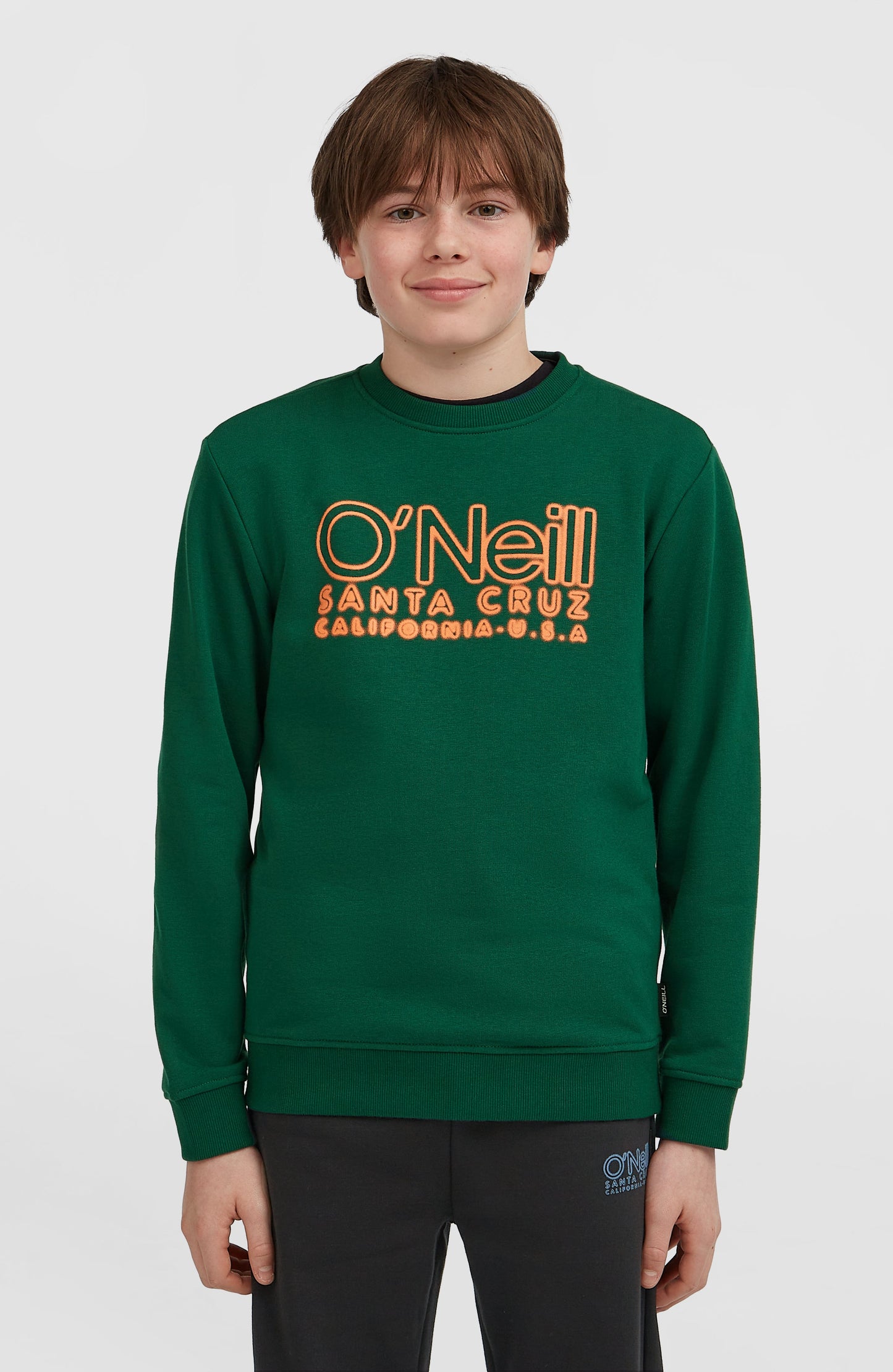 Essentials Crew Sweatshirt Kids Emerald Envy