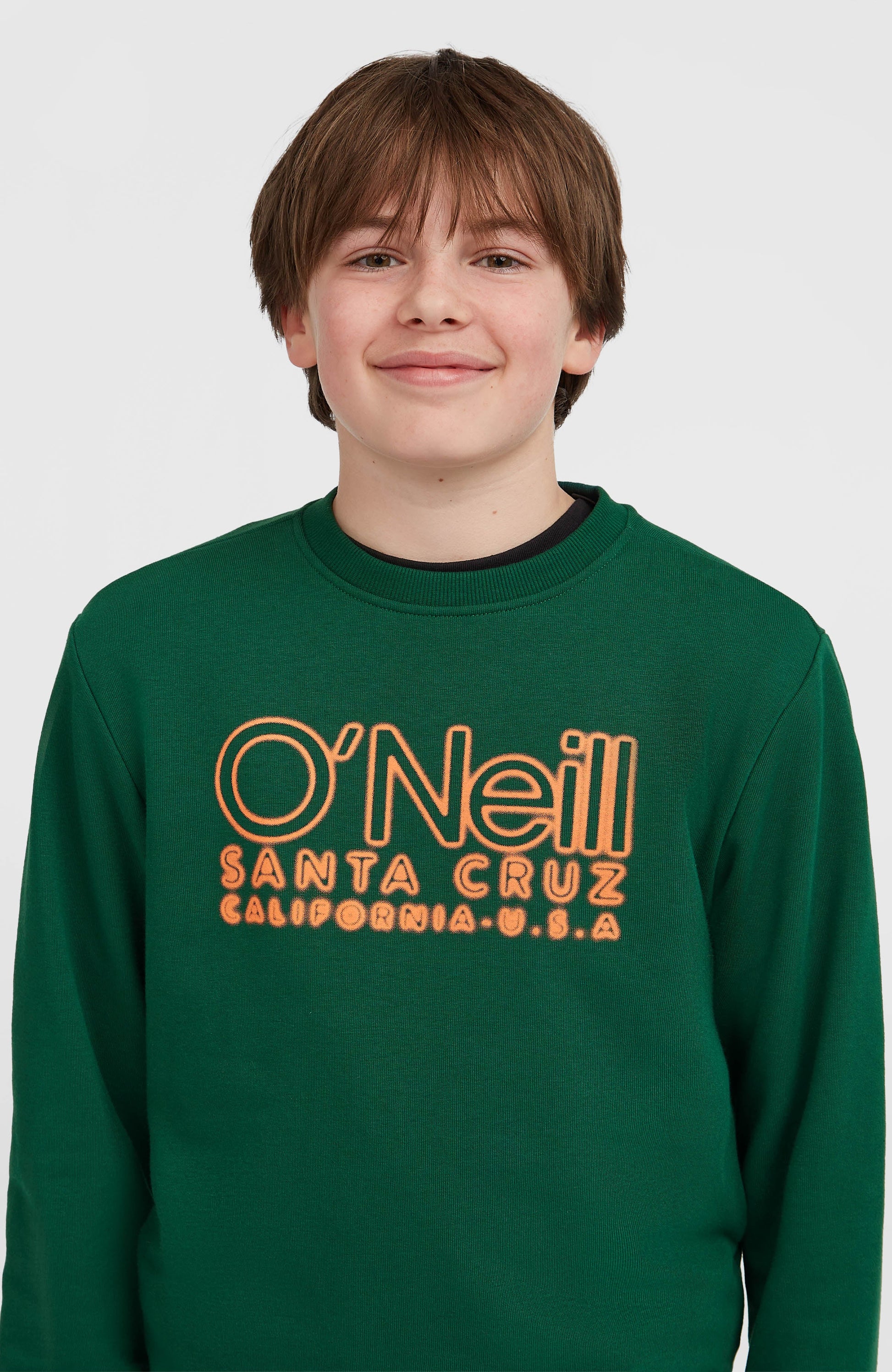 Essentials Crew Sweatshirt Kids Emerald Envy