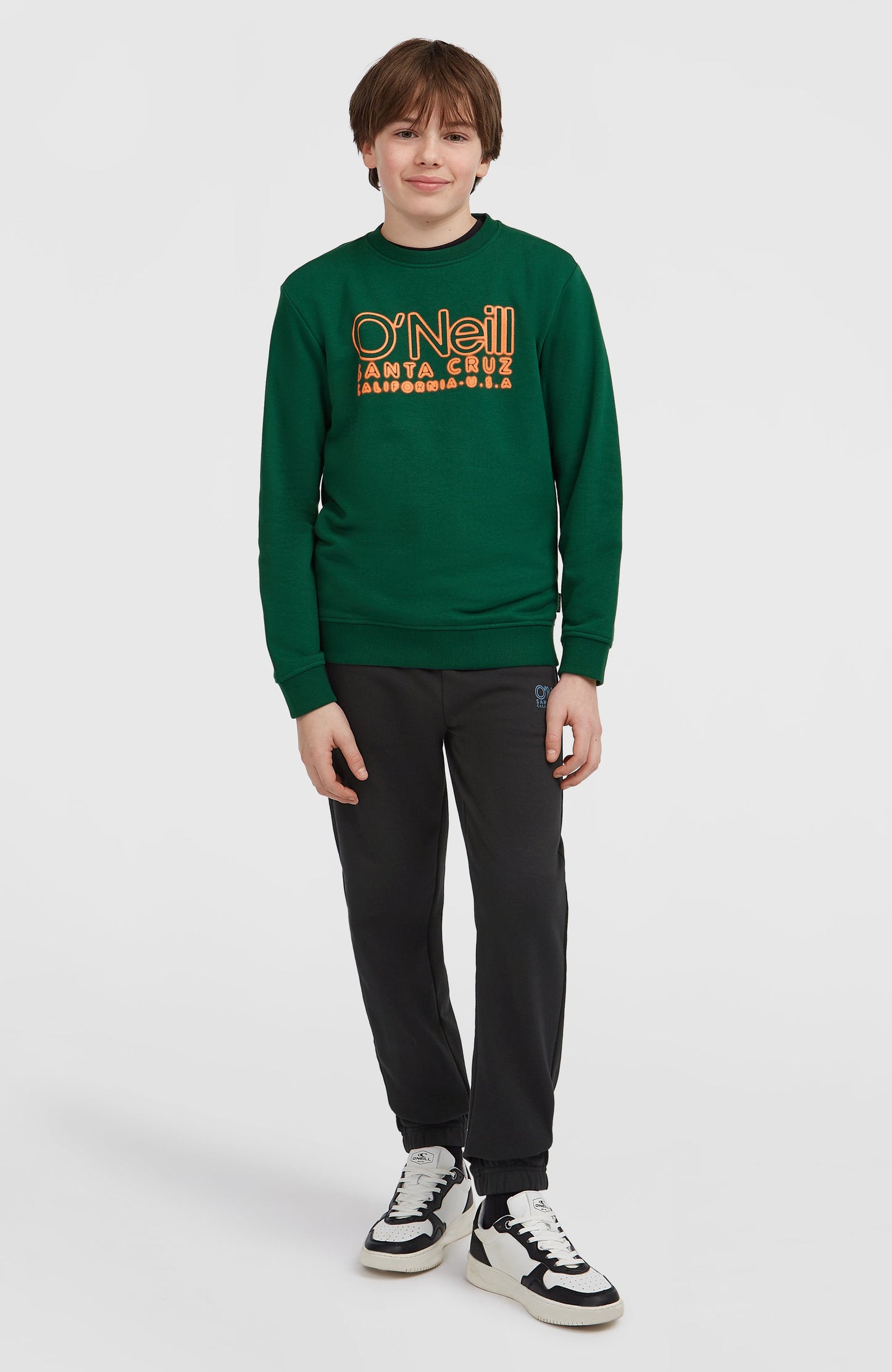 Essentials Crew Sweatshirt Kids Emerald Envy