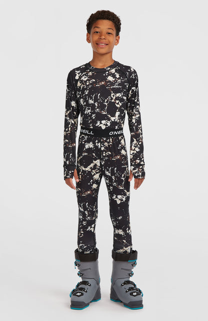 Baselayer Set Kids Black/Beige Quarry
