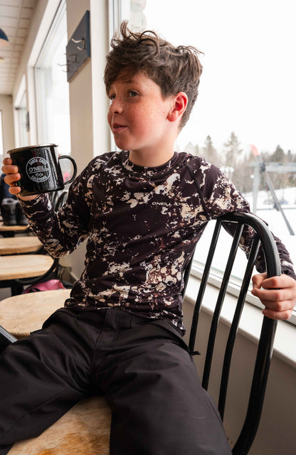 Baselayer Set Kids Black/Beige Quarry