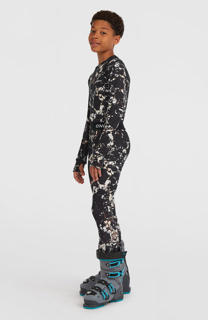 Baselayer Set Kids Black/Beige Quarry