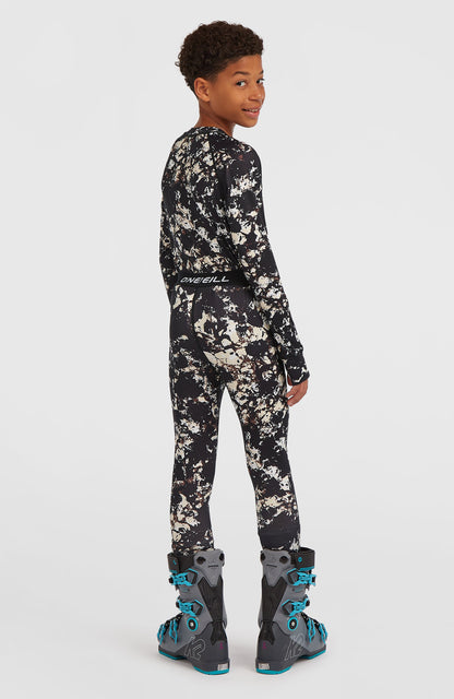 Baselayer Set Kids Black/Beige Quarry