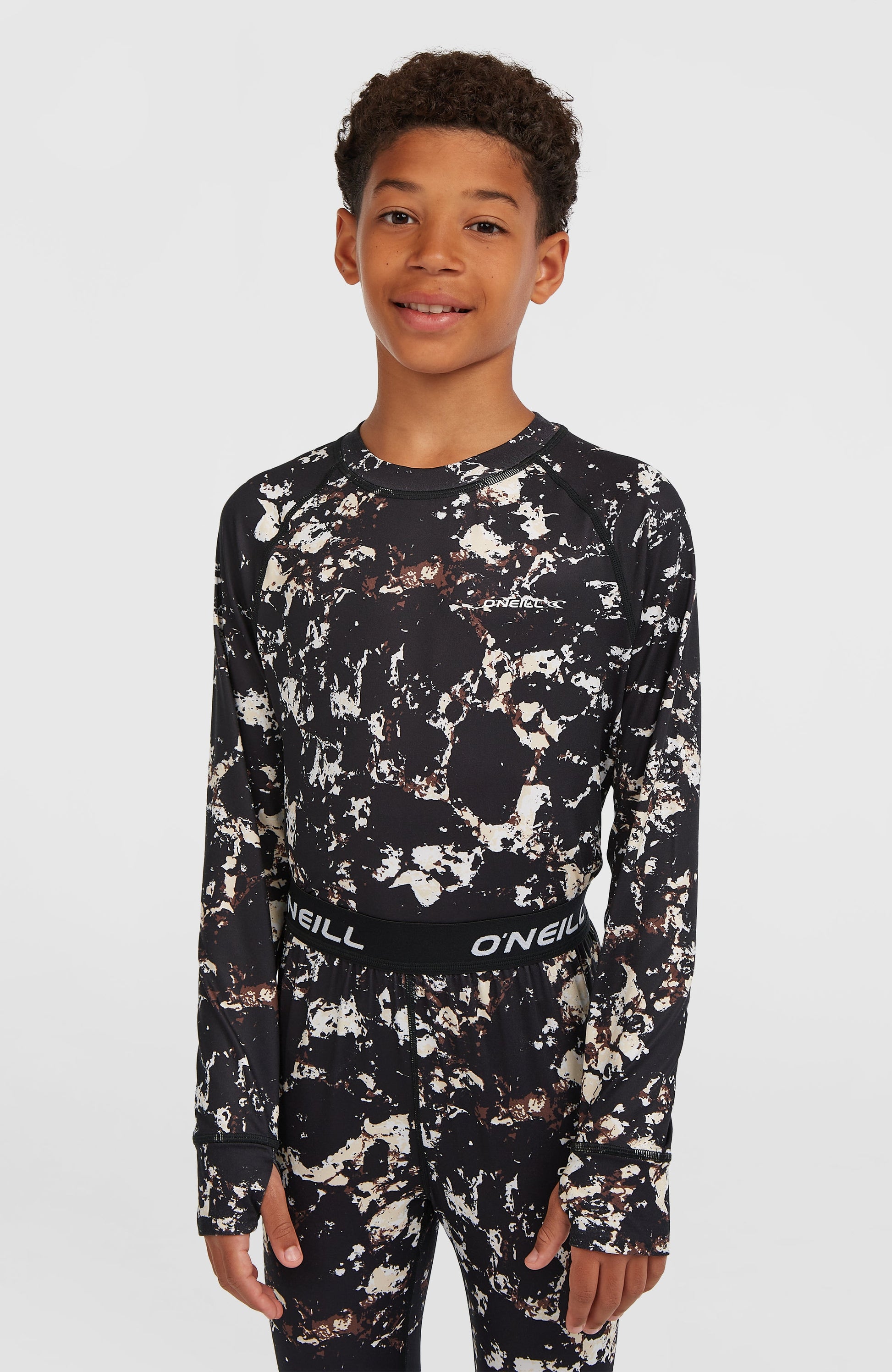 Baselayer Set Kids Black/Beige Quarry