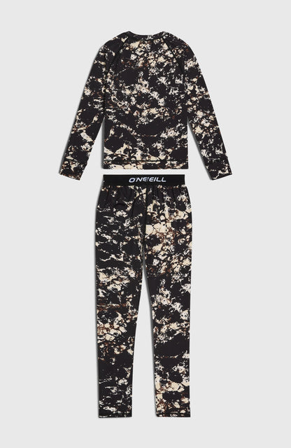 Baselayer Set Kids Black/Beige Quarry