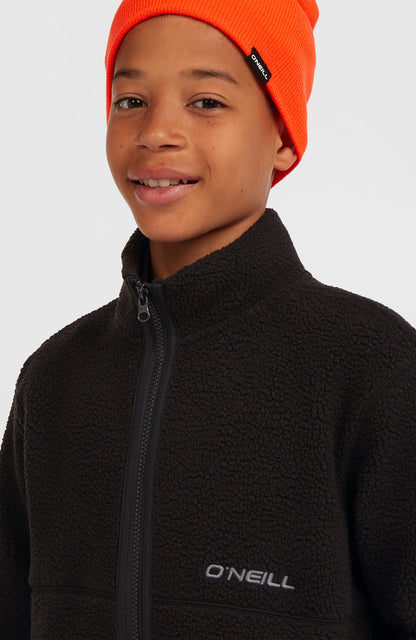 High-Pile Full-Zip Fleece Kids Black Out