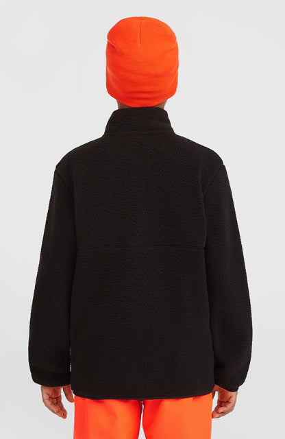 High-Pile Full-Zip Fleece Kids Black Out