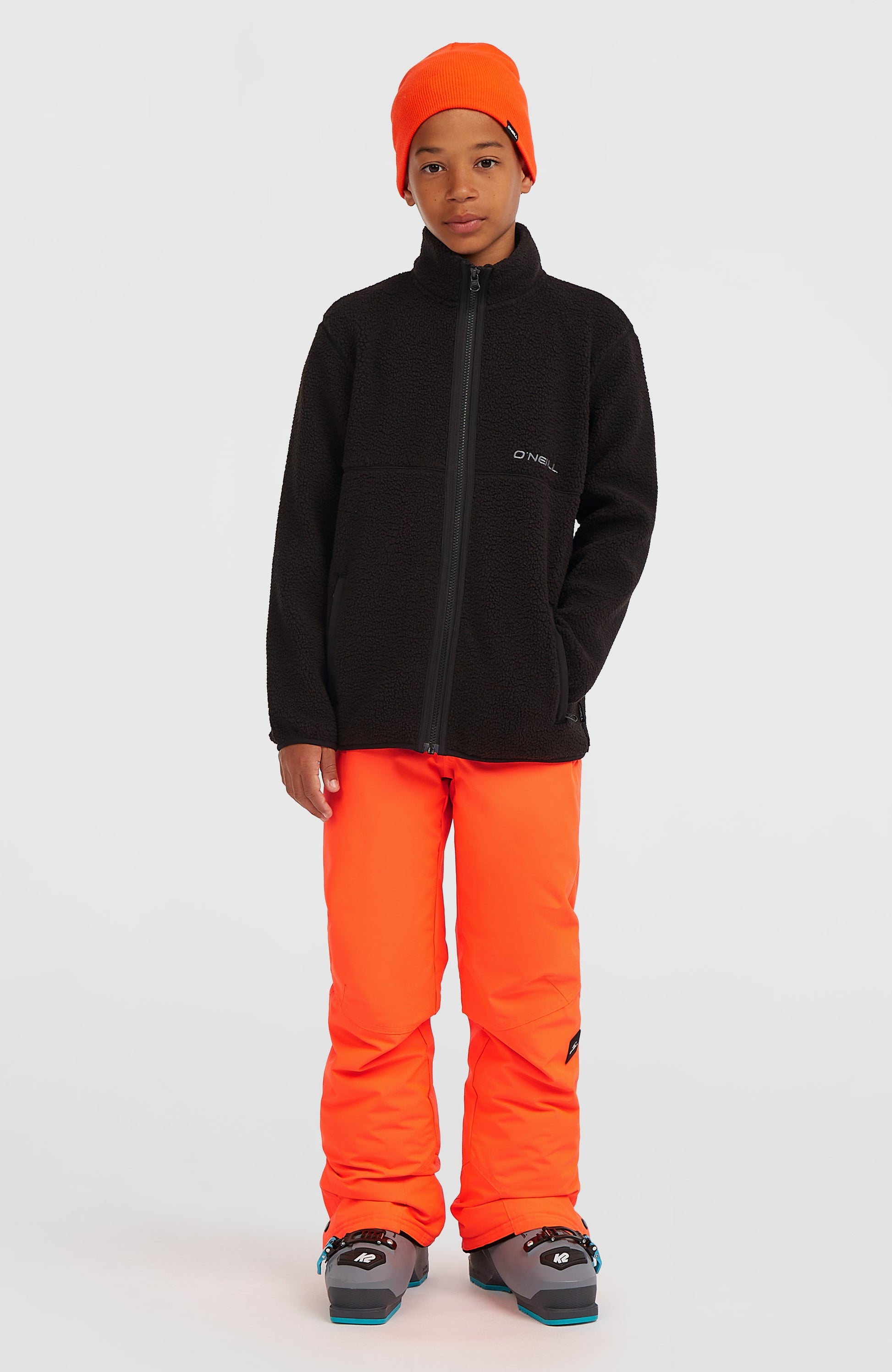 High-Pile Full-Zip Fleece Kids Black Out