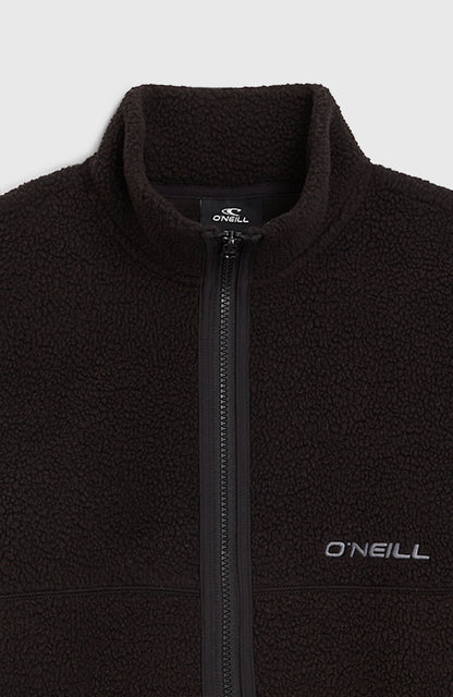 High-Pile Full-Zip Fleece Kids Black Out