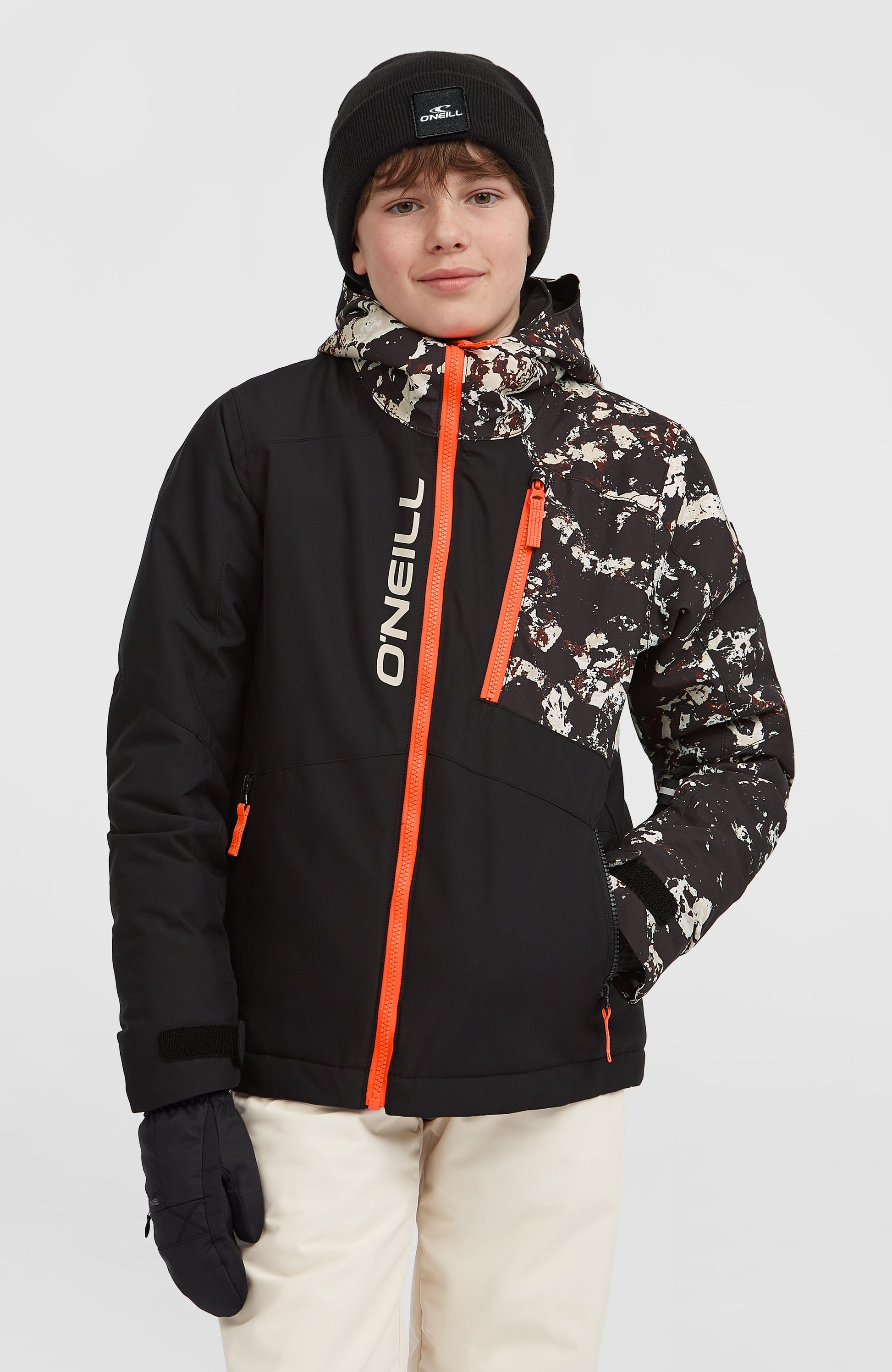 FWC'Cruz Block Snow Jacket Kids Black/Beige Quarry