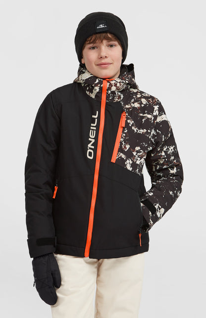 FWC'Cruz Block Snow Jacket Kids Black/Beige Quarry