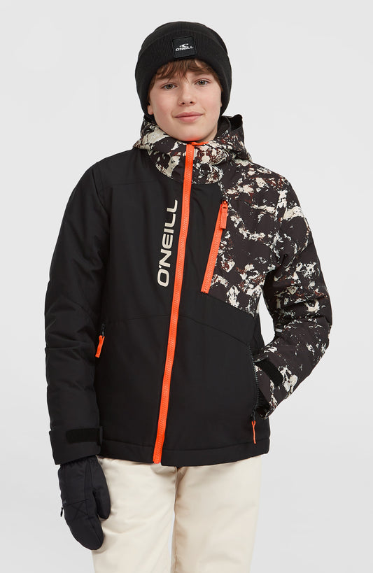 FWC'Cruz Block Snow Jacket Kids Black/Beige Quarry