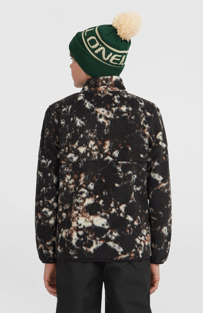 High-Pile Full-Zip Fleece Kids Black/Beige Quarry