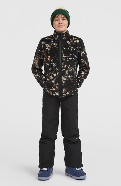 High-Pile Full-Zip Fleece Kids Black/Beige Quarry