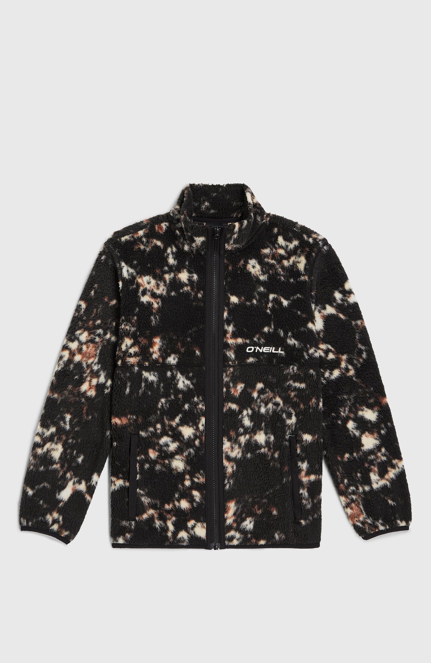 High-Pile Full-Zip Fleece Kids Black/Beige Quarry