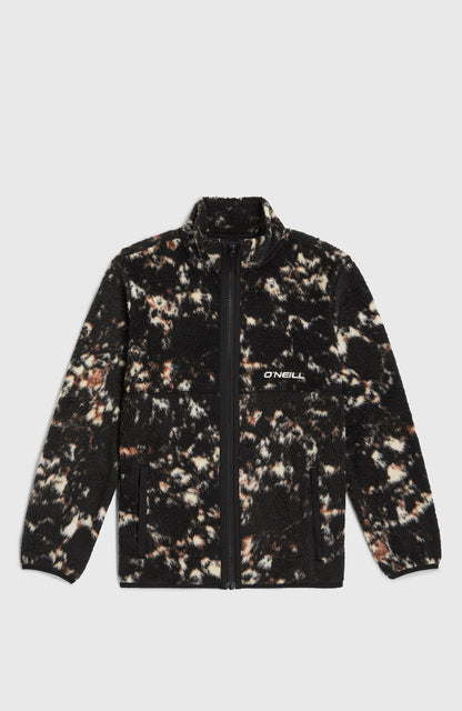 High-Pile Full-Zip Fleece Kids Black/Beige Quarry