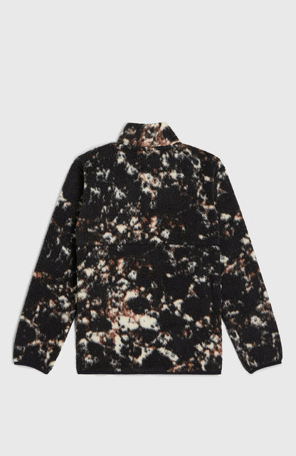 High-Pile Full-Zip Fleece Kids Black/Beige Quarry