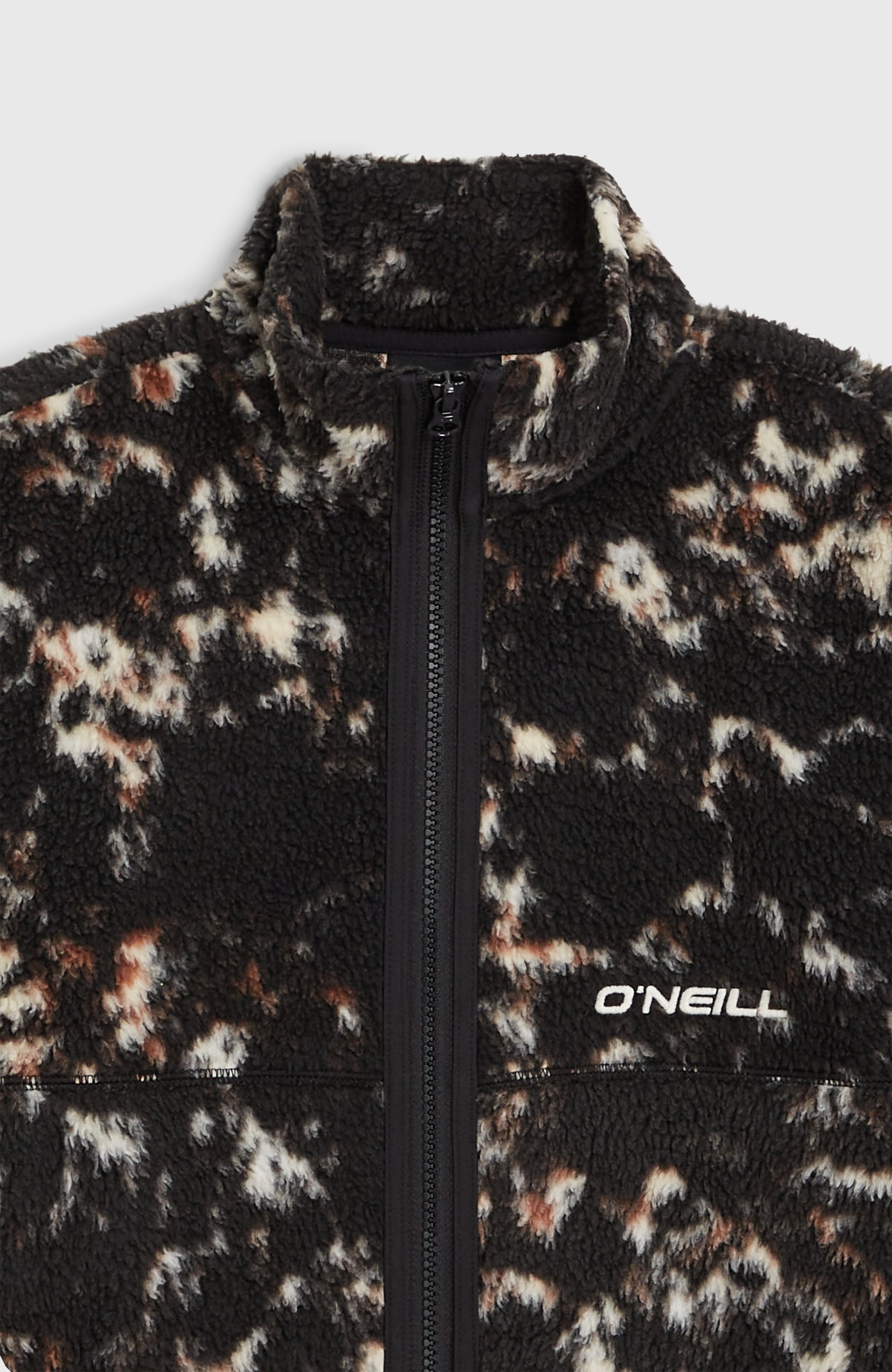 High-Pile Full-Zip Fleece Kids Black/Beige Quarry