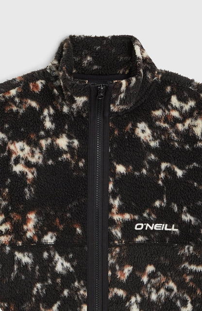 High-Pile Full-Zip Fleece Kids Black/Beige Quarry