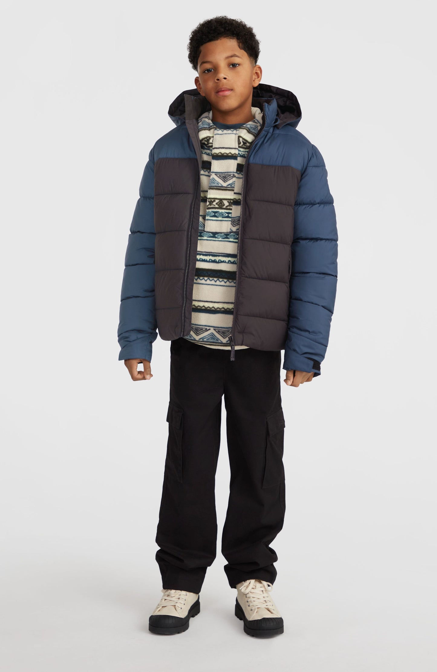 O'Riginals Puffer Jacket Kids Alma Steel Colour Block