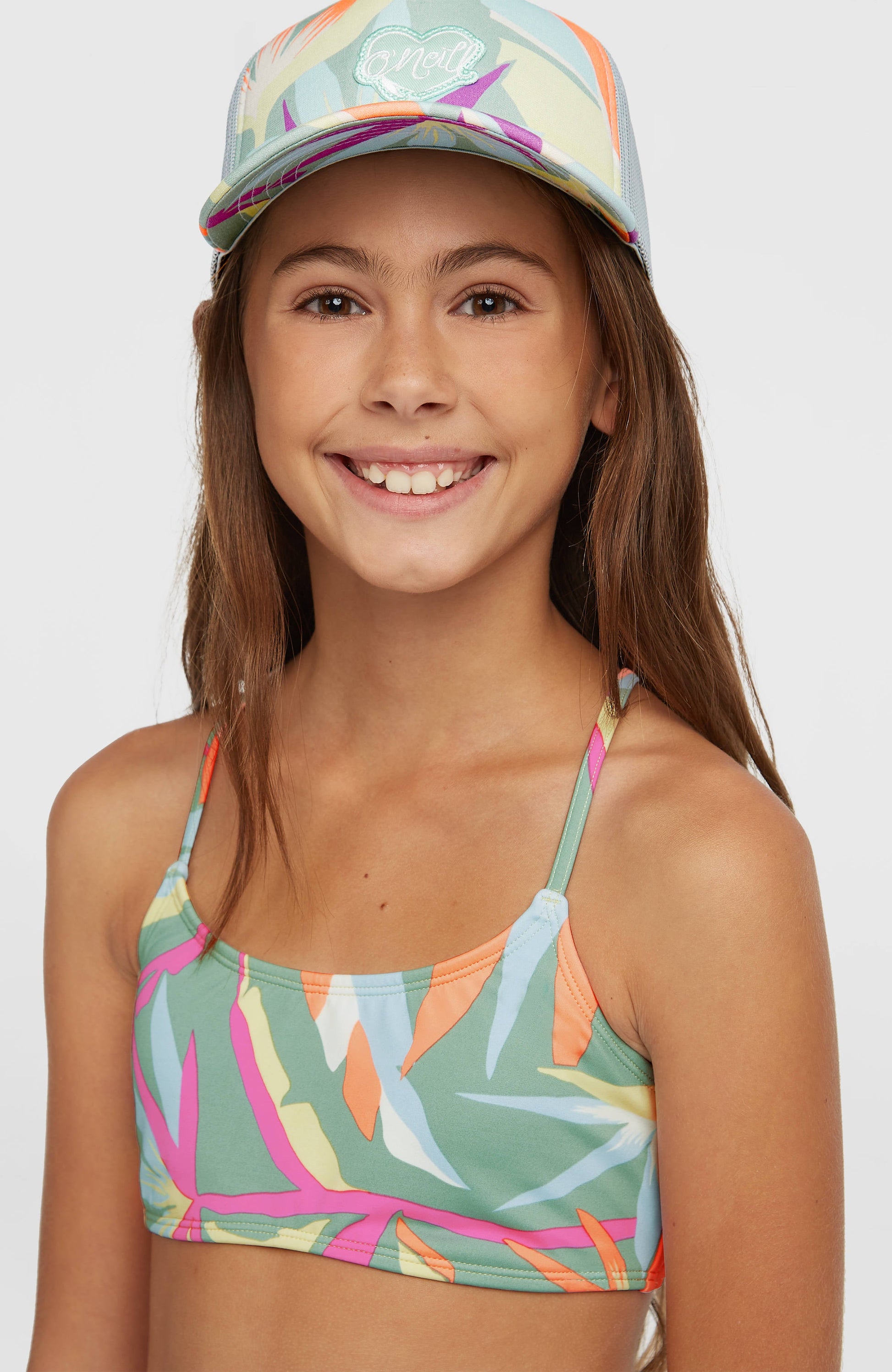 Essentials Bralette Bikini Set Kids Green Wmns Tropicana